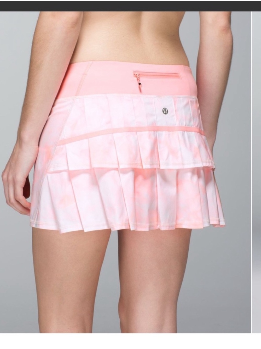 Lululemon sz 6 Spray Dye Barely Pink Bleached Coral Pace Setter skirt balletcore